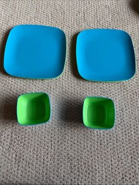 Design Within Reach by Cynthia Rowley Blue Square Serving Platter with Bowls